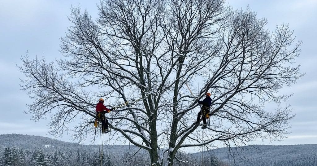 winter tree trimming
