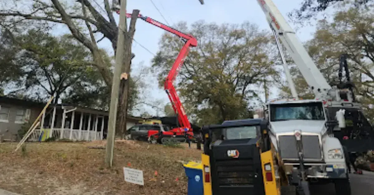 Certified arborists and crane operators performing emergency tree removal and storm cleanup in Ponte Vedra, FL.